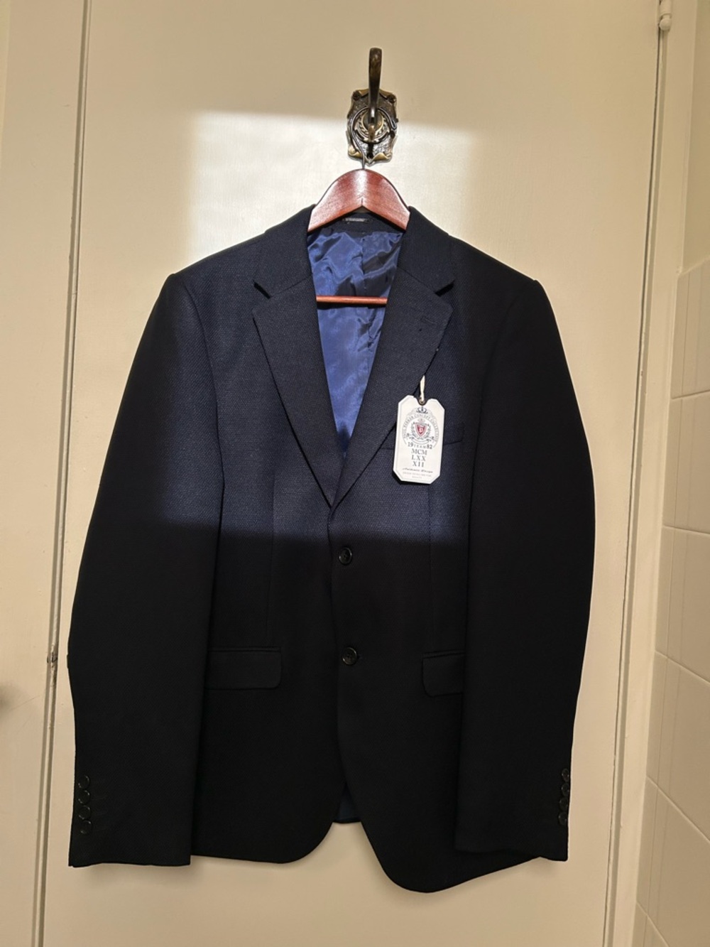 PAUL PARKER Men's Navy Sport Coat with Blue Lining Size 54S/XL